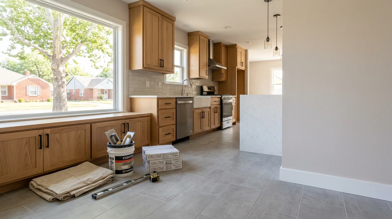 Herndon Home and Property general contractor crew working on a home renovation in Norman, Oklahoma